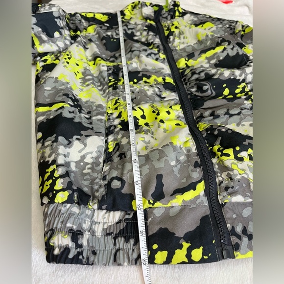 Calvin Klein XS full zip performance jacket yellow/grey mesh lining - Picture 9 of 10